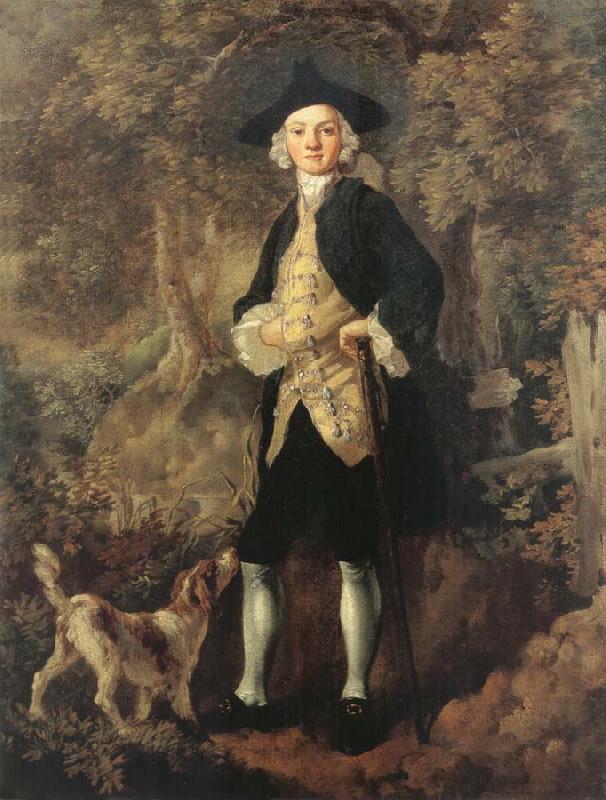 Thomas Gainsborough Man in a Wood with a Dog Germany oil painting art